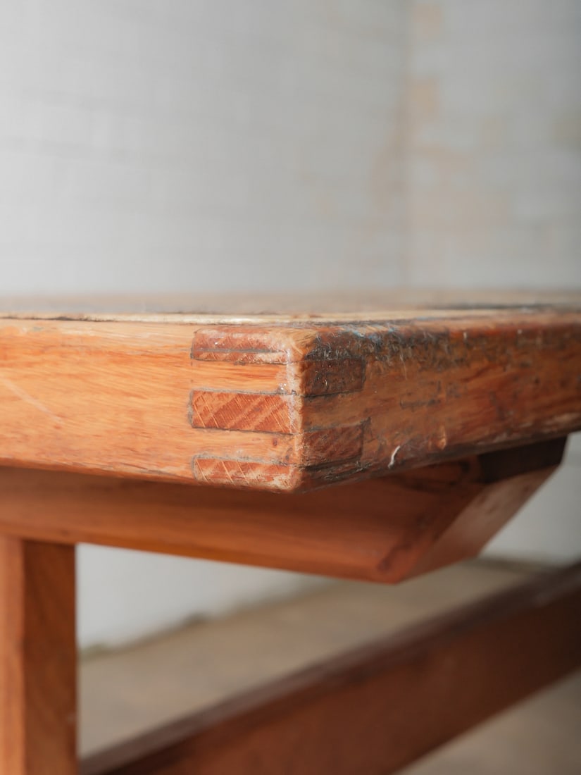 Wood Trestle Base Table - 9