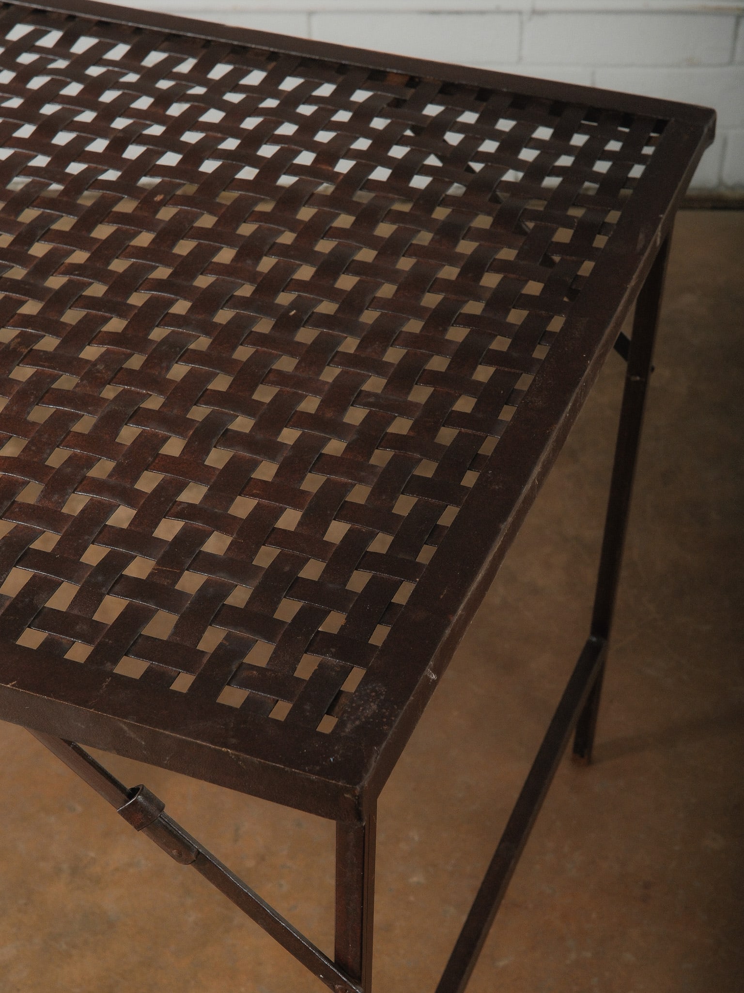 Iron Lattice Folding Metal Garden Table - 4