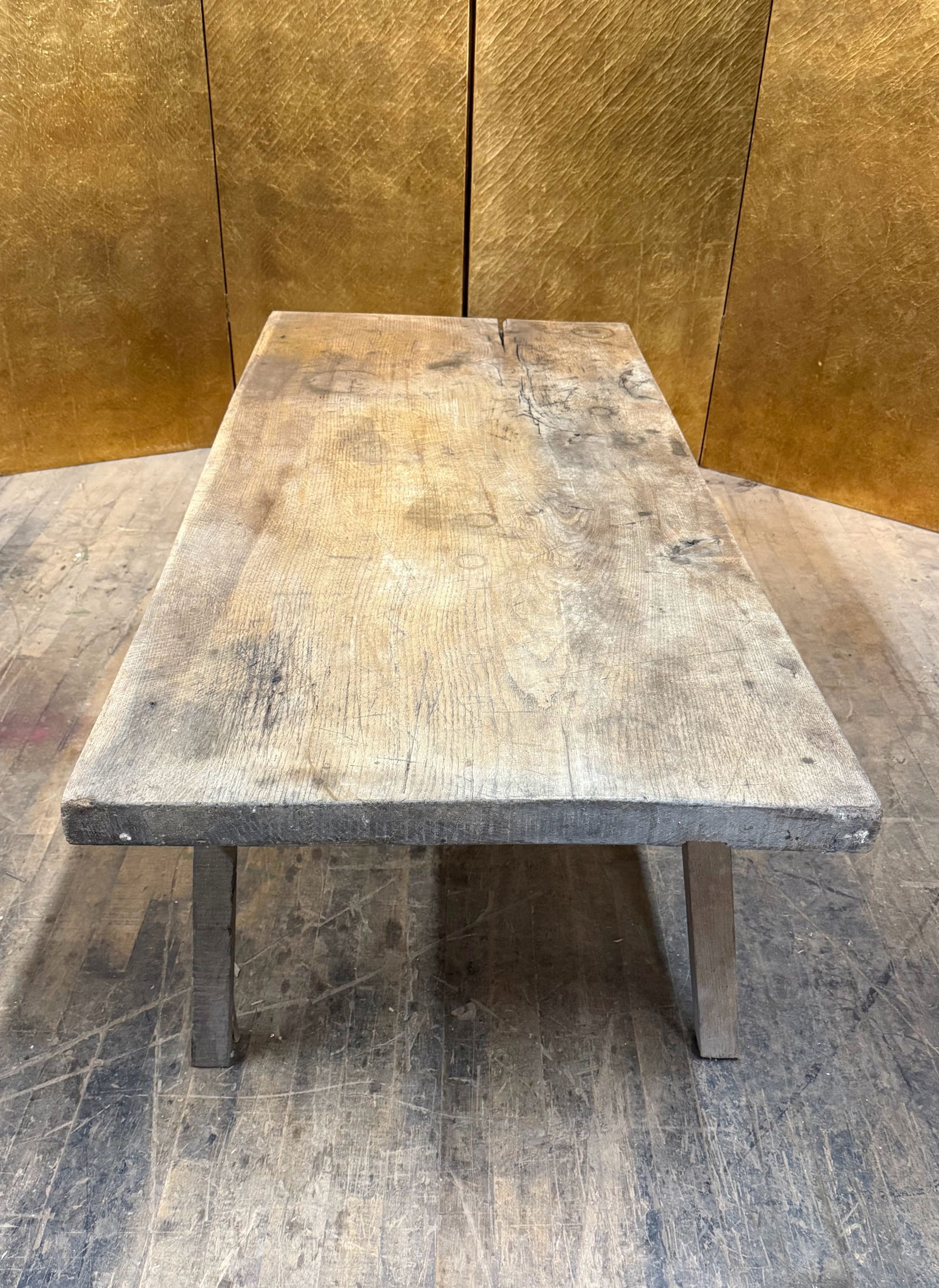 Rustic Wood Slab Coffee Table - 3