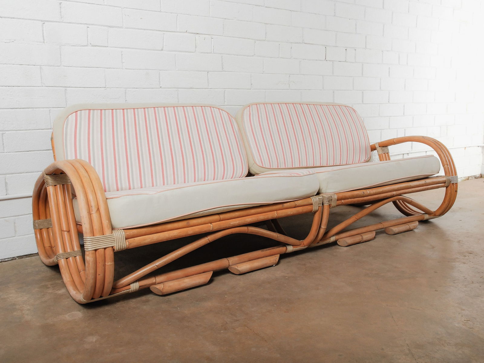 MCM Two-Piece Modular Rattan Sofa - 4