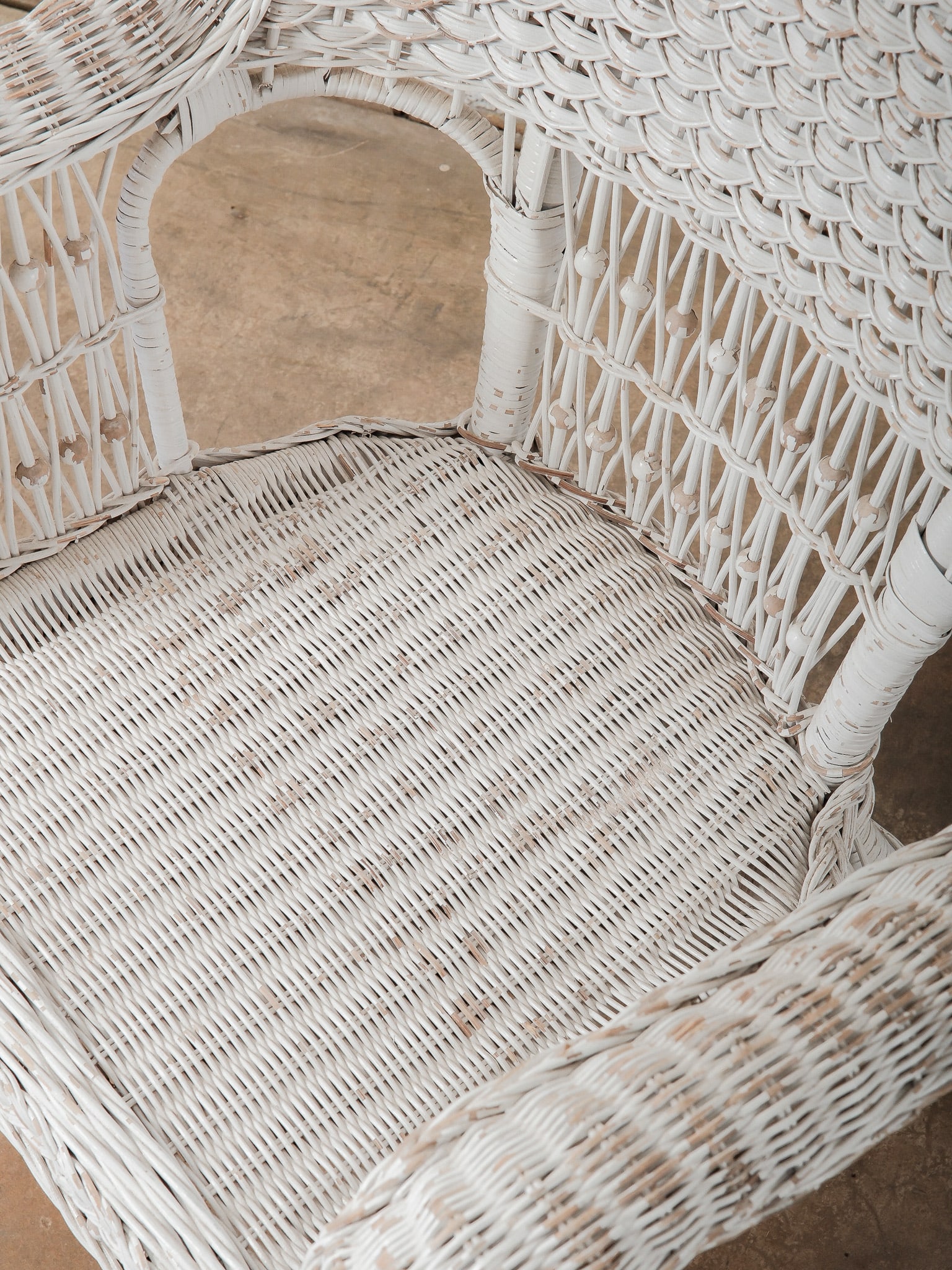White Wicker Chair - 2