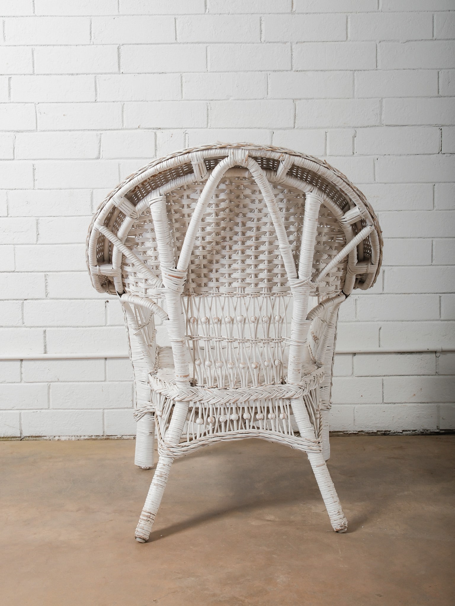White Wicker Chair - 6