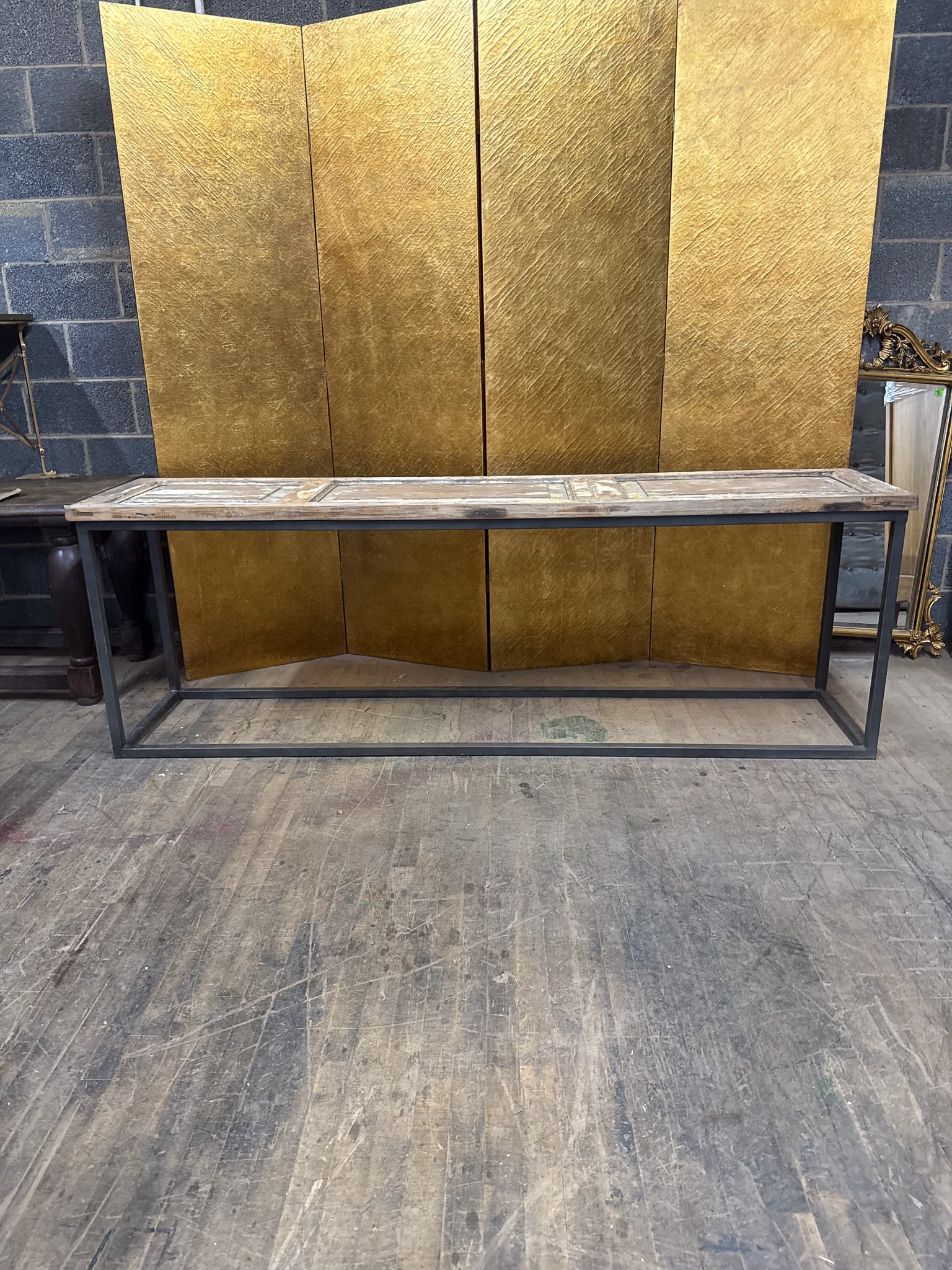 Reclaimed Wood Door Console Table (1 of 5)