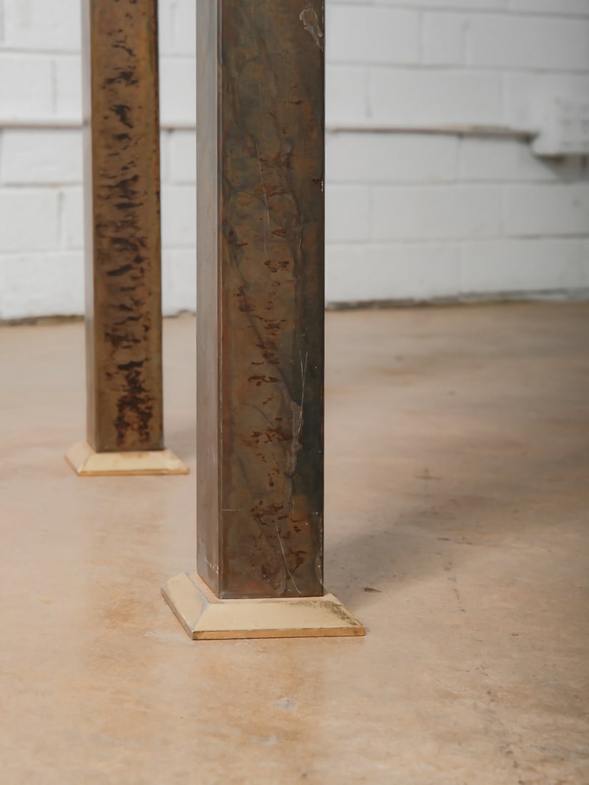 Modern Brass & Glass Console Table - 7