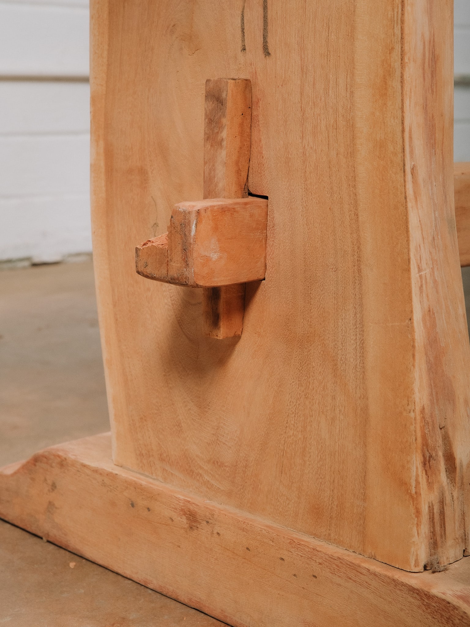 Live Edge Console Table with Trestle Base - 7