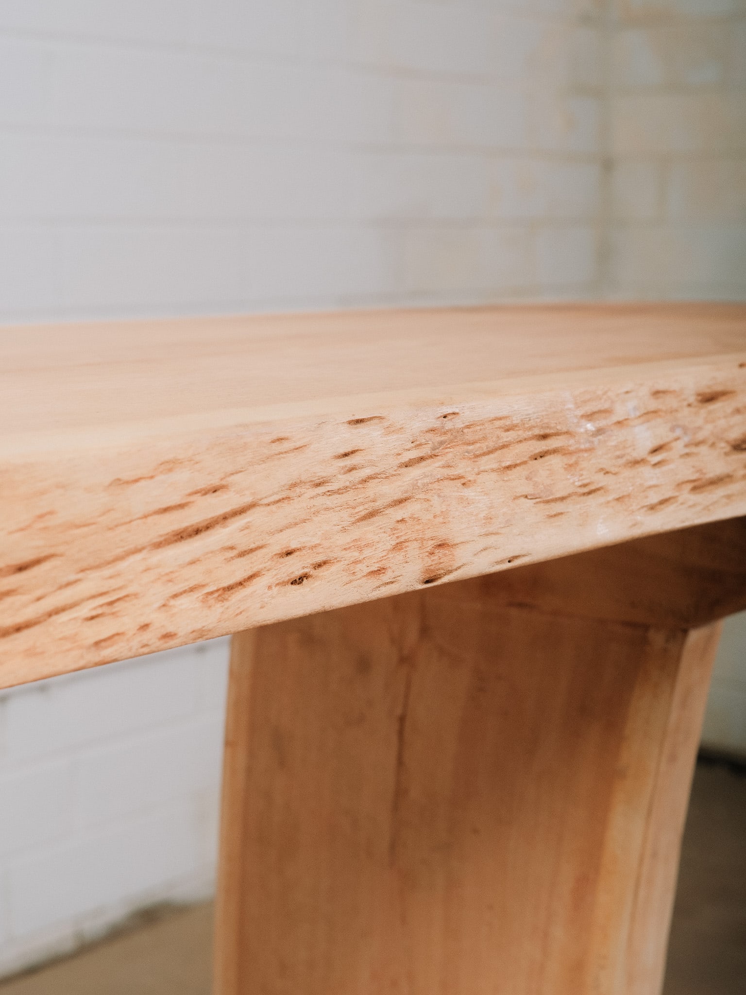 Live Edge Console Table with Trestle Base - 8