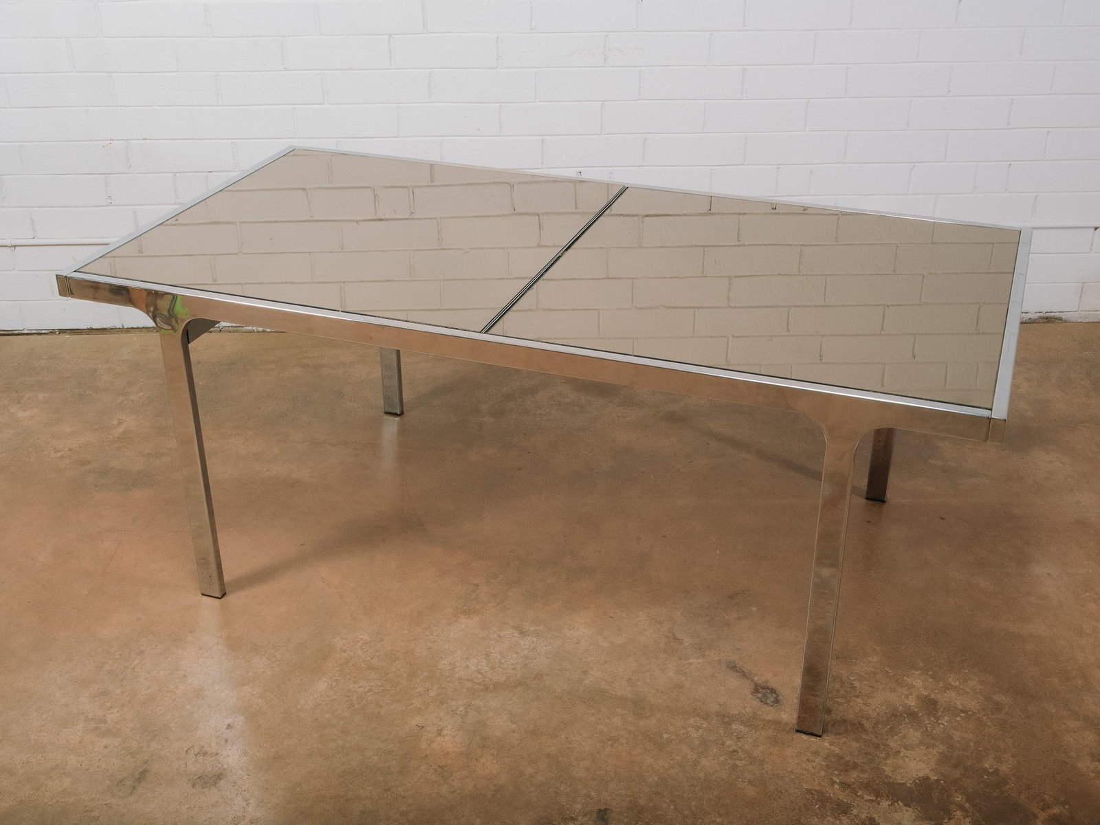 MCM Mirrored Top Dining Table - 2