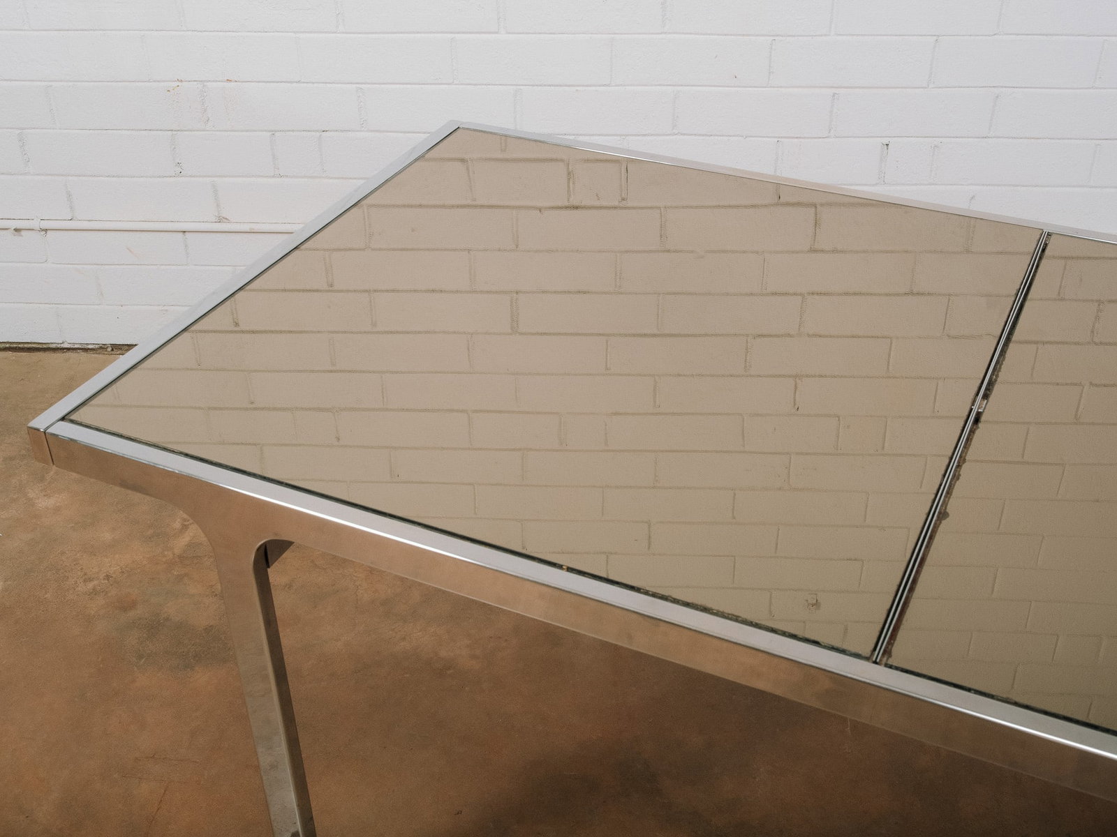 MCM Mirrored Top Dining Table - 3