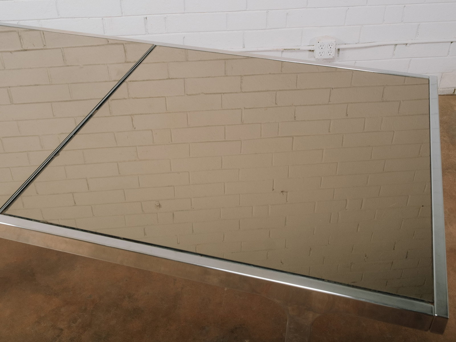 MCM Mirrored Top Dining Table - 4