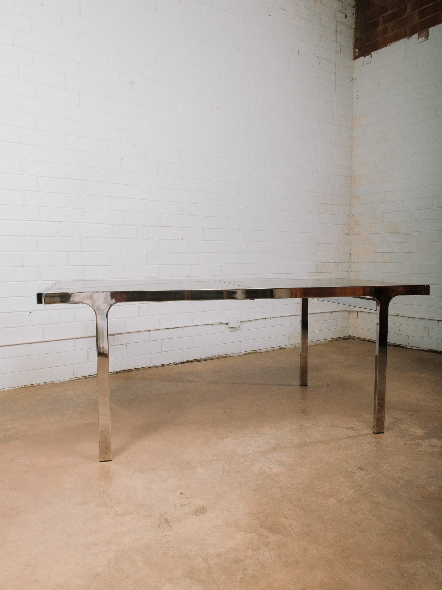 MCM Mirrored Top Dining Table - 5