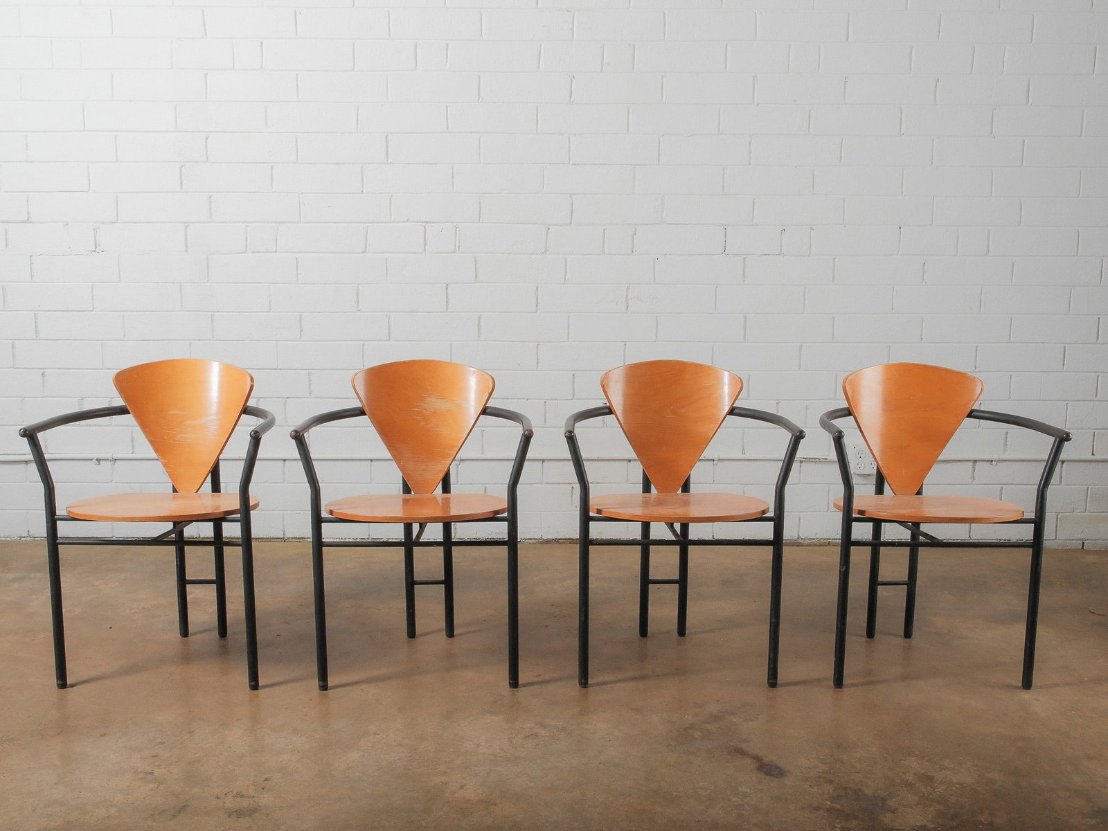 Set of 4 Modern Bentwood and Metal Armchairs (1 of 8)