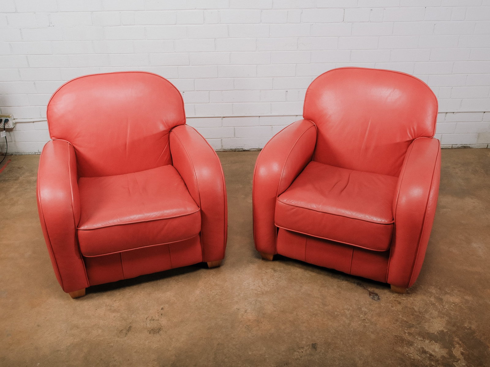 Red Leather Chairs - 2