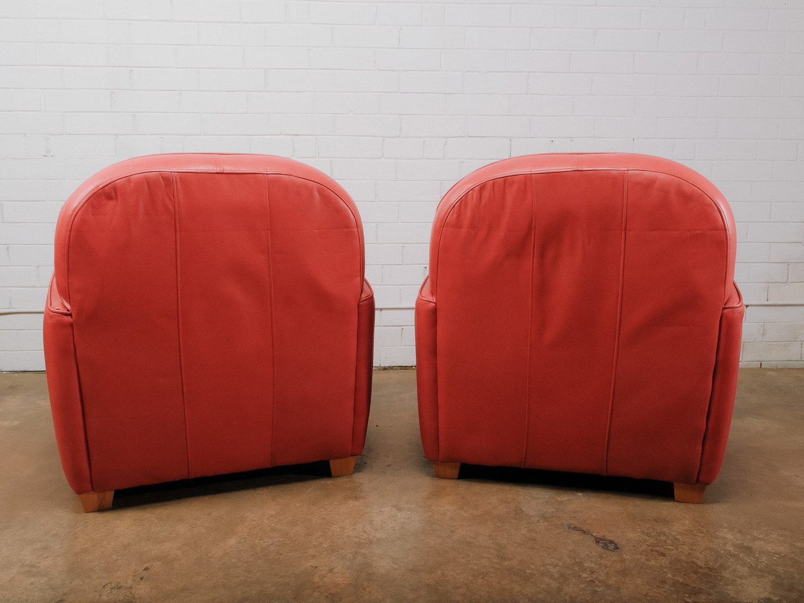 Red Leather Chairs - 5