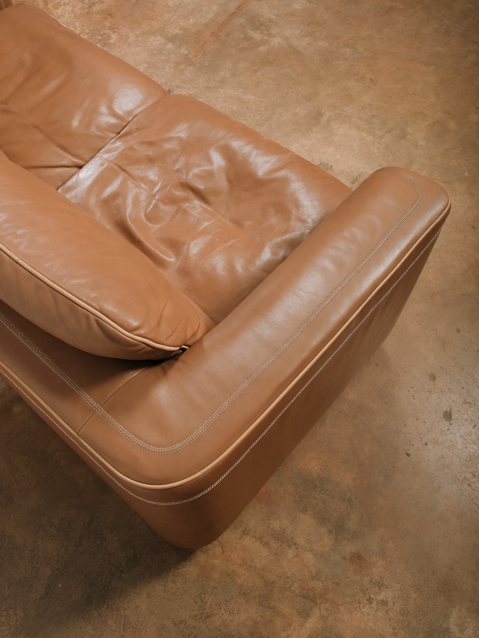 Brown Leather Couch - 10
