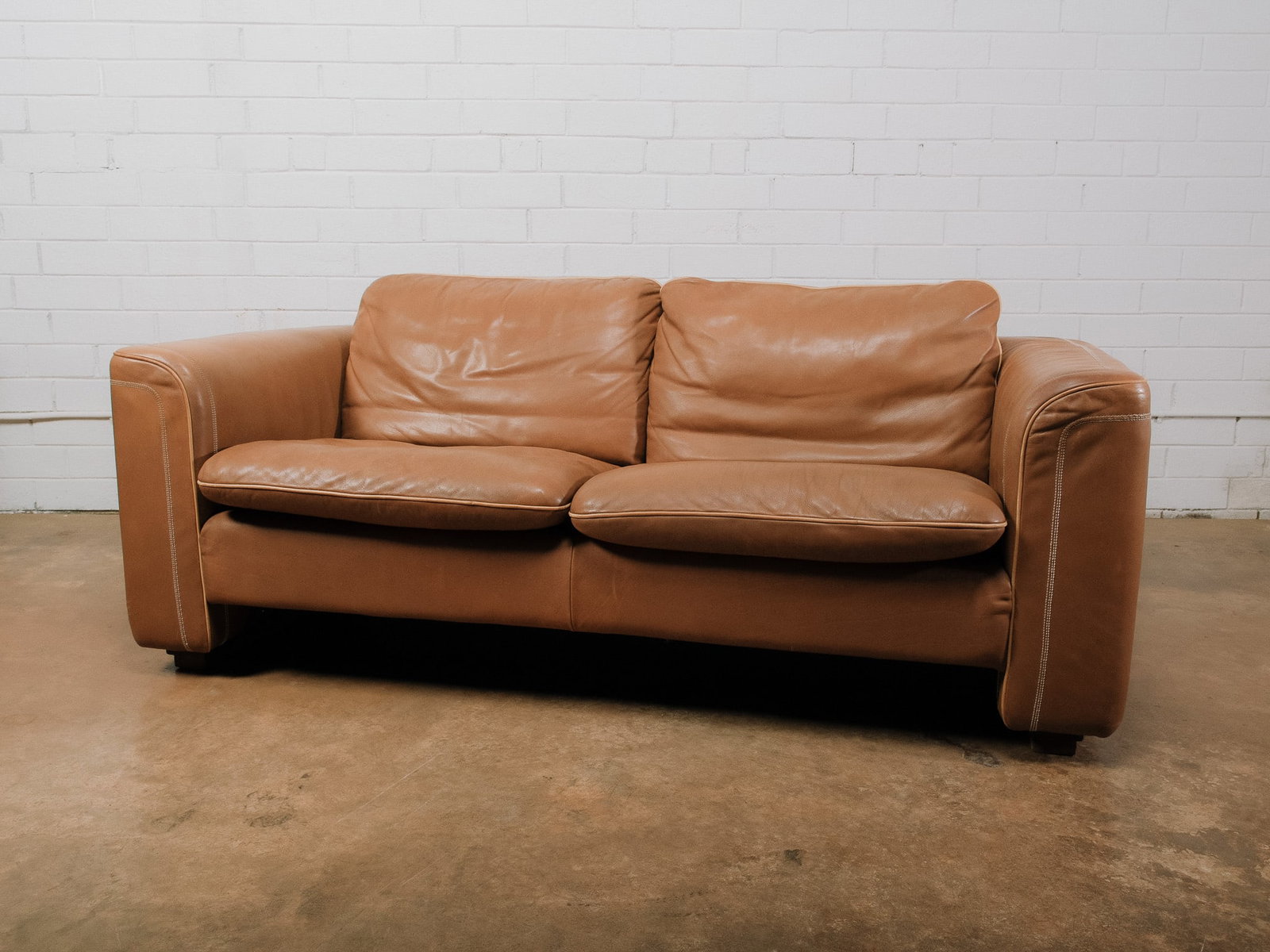 Brown Leather Couch (1 of 11)