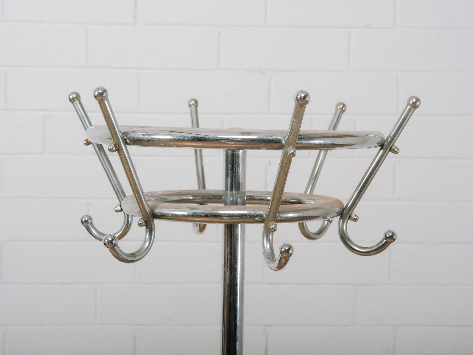 Chrome Standing Coat Rack - 2