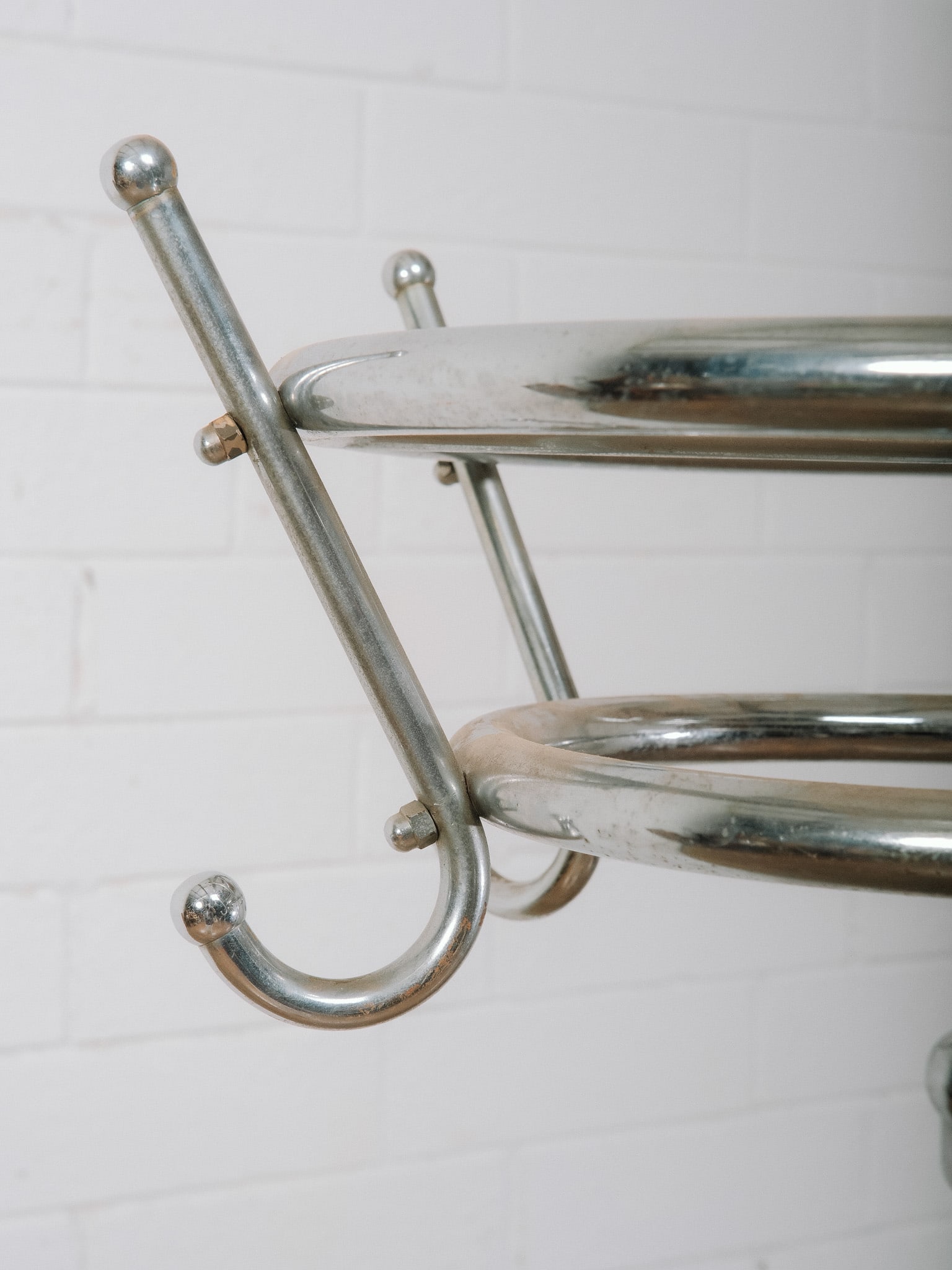 Chrome Standing Coat Rack - 4