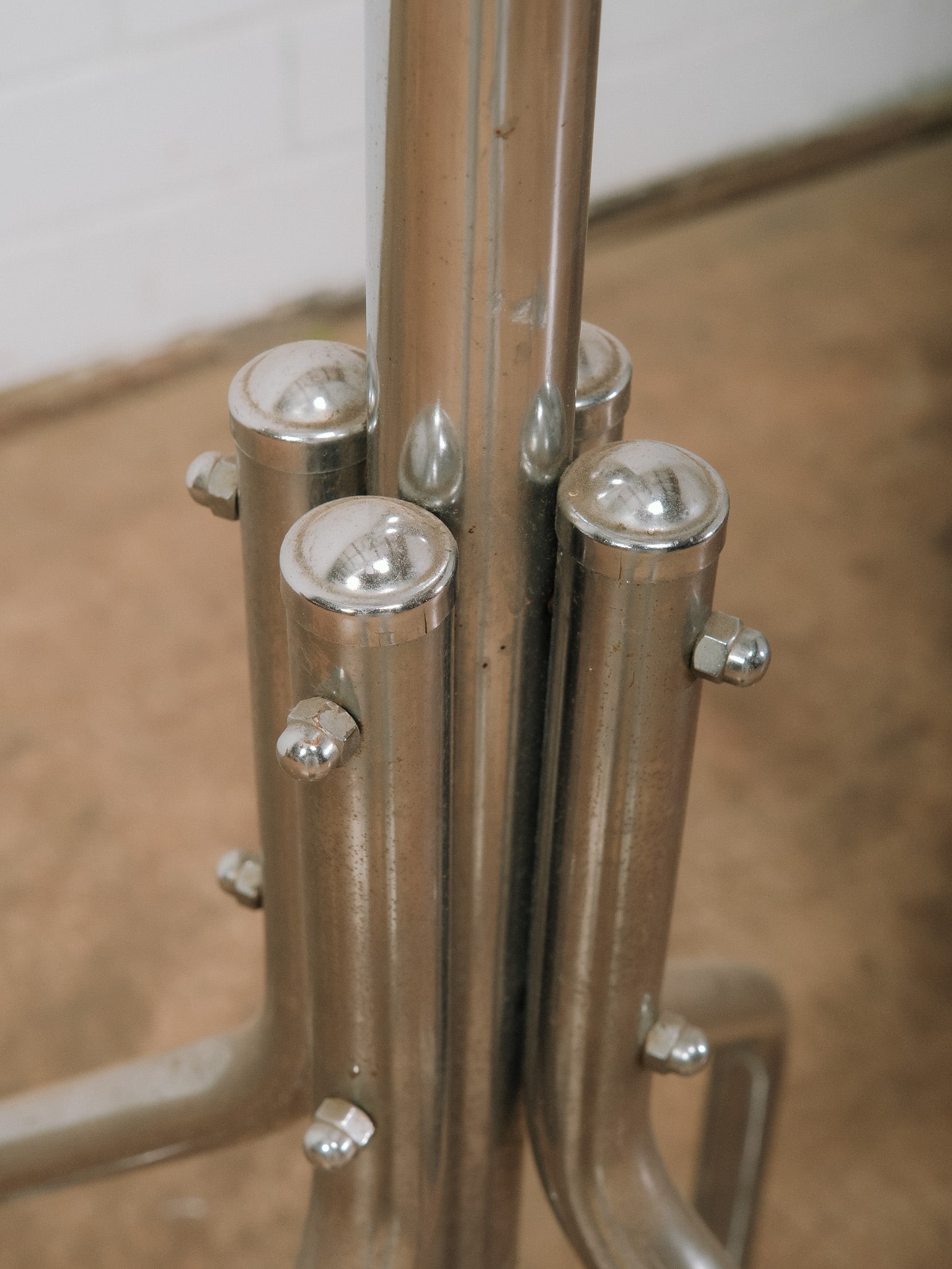 Chrome Standing Coat Rack - 5