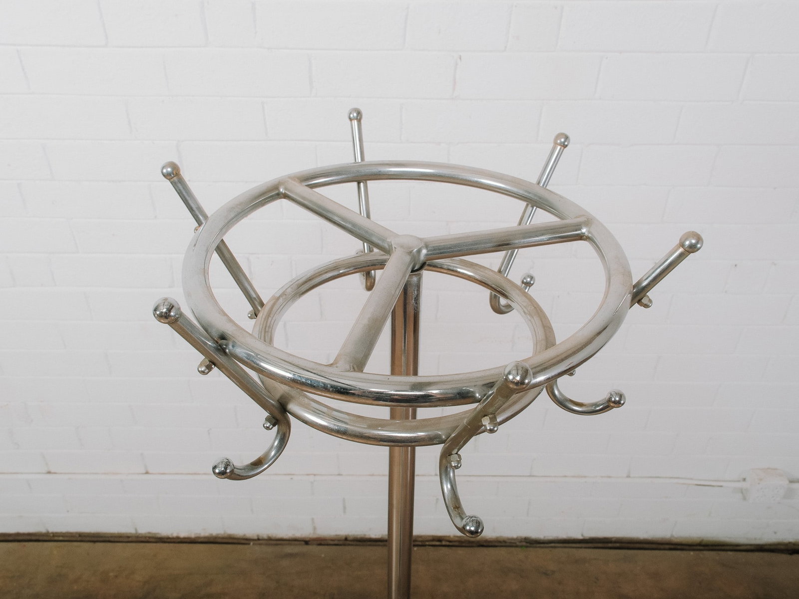 Chrome Standing Coat Rack - 6