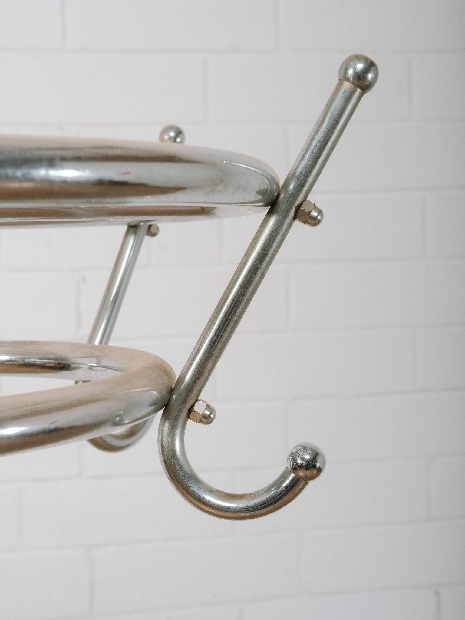 Chrome Standing Coat Rack - 7