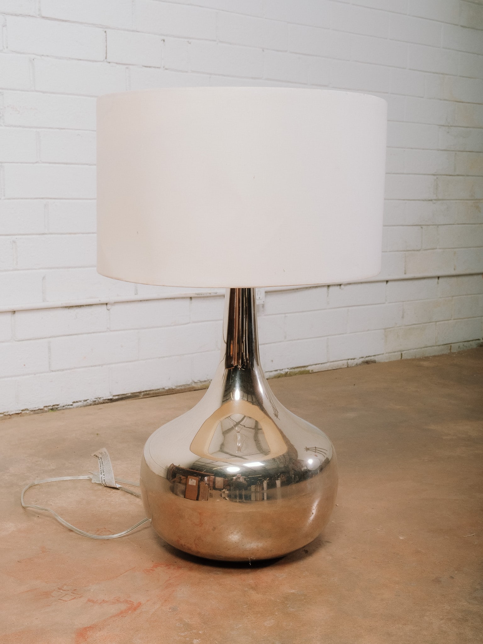 Large Chrome Table Lamp - 2