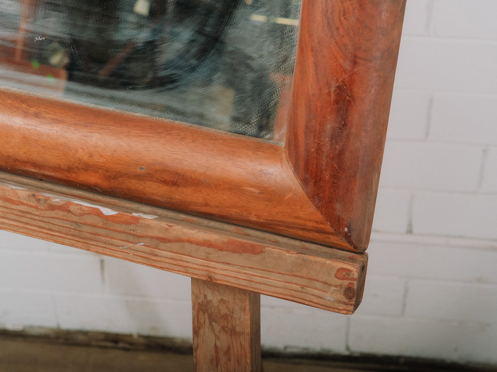 Rustic Solid Wood Framed Mirror - 4