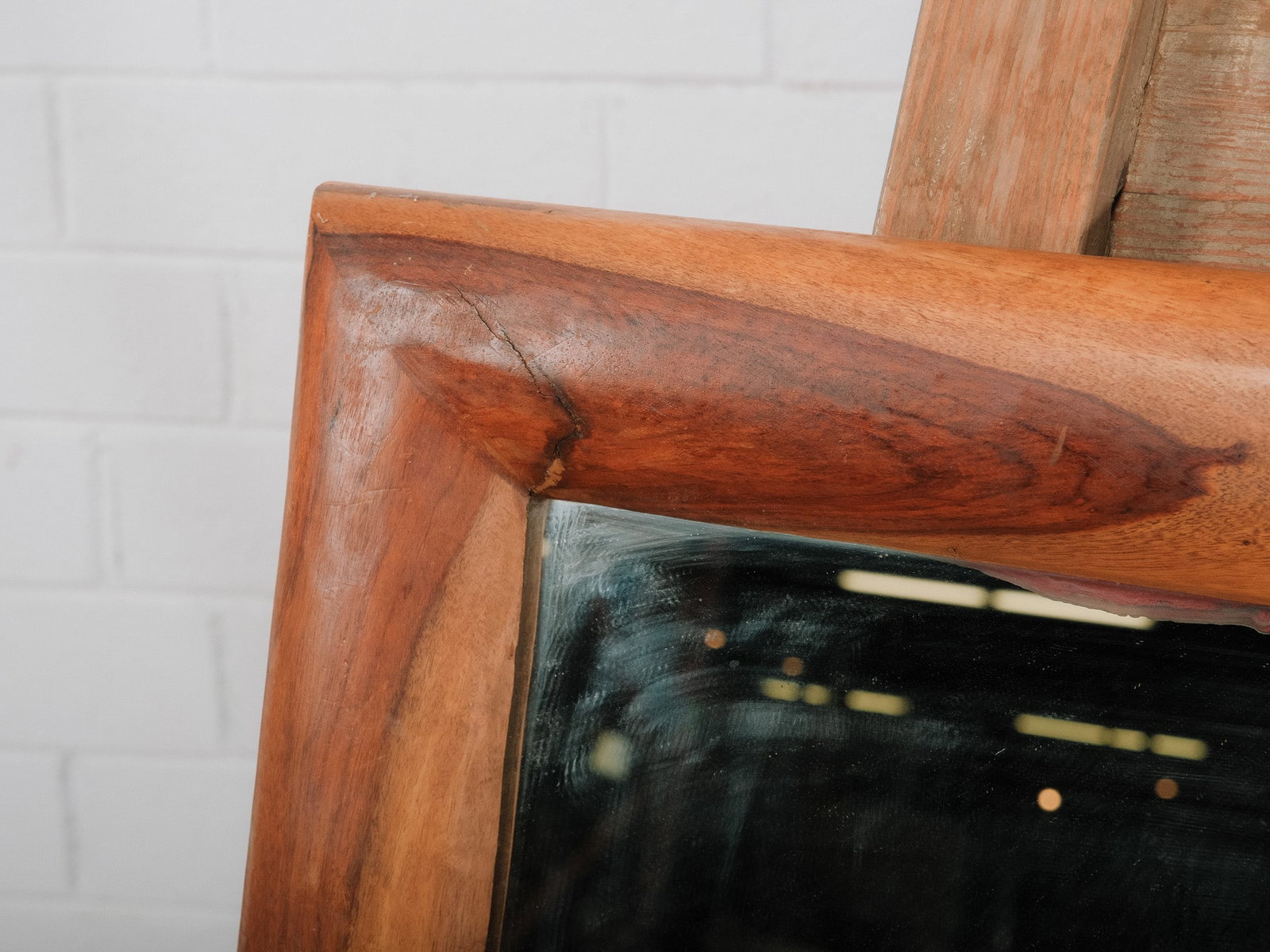 Rustic Solid Wood Framed Mirror - 5