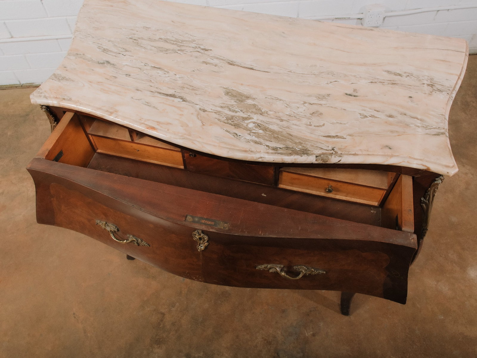 Marble Top Bombe Chest - 10