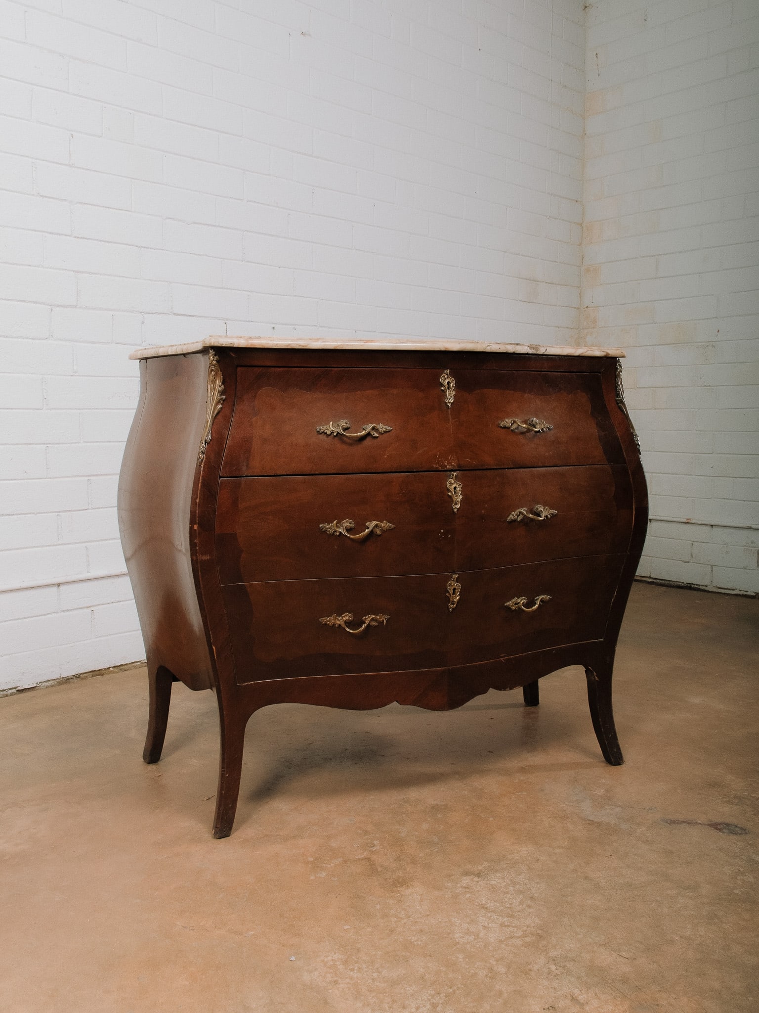 Marble Top Bombe Chest - 3