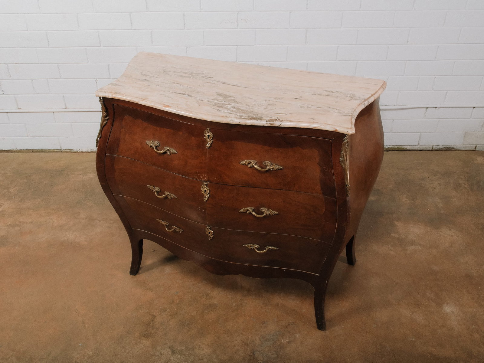 Marble Top Bombe Chest - 4