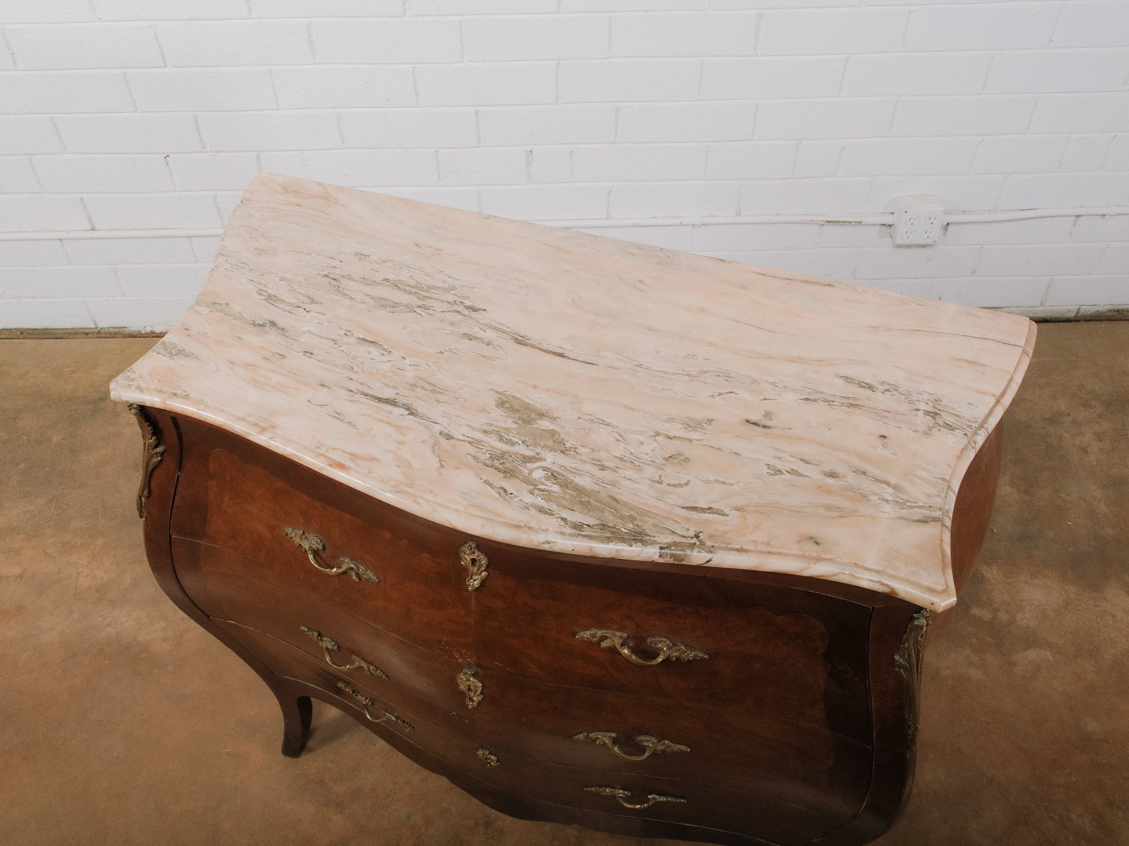 Marble Top Bombe Chest - 5