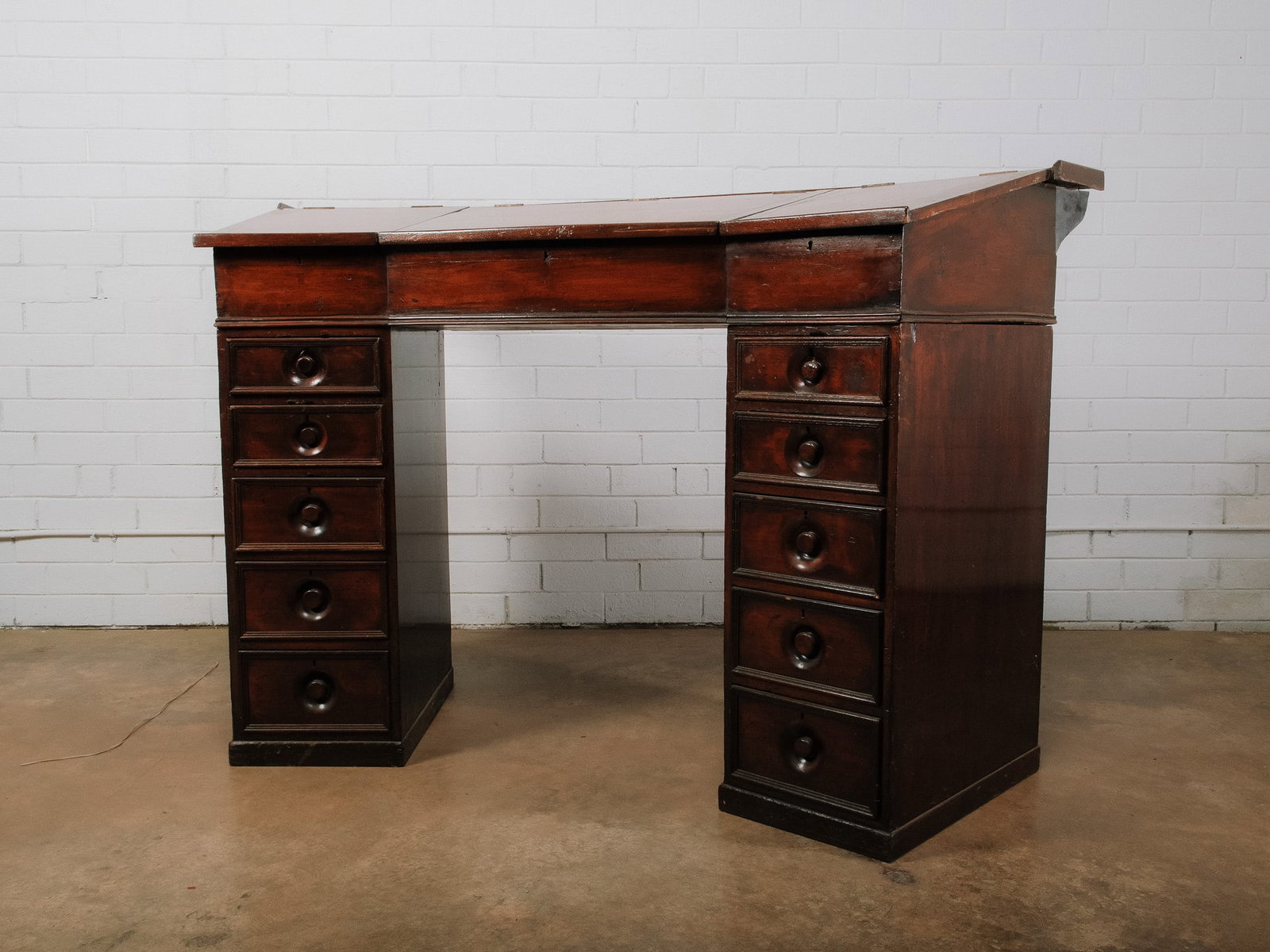 Large Slant-Front Library Writing Desk (1 of 14)