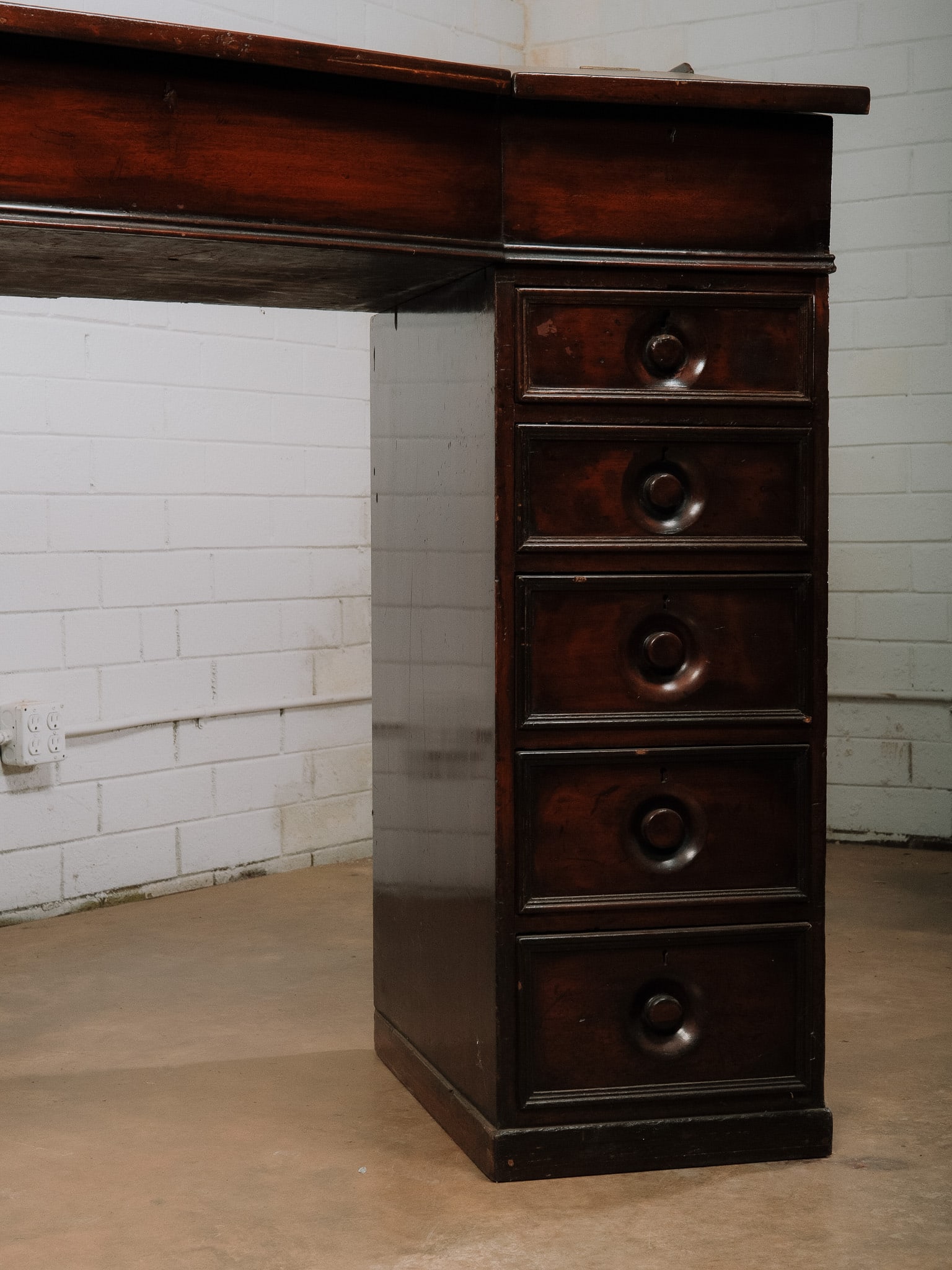 Large Slant-Front Library Writing Desk - 6