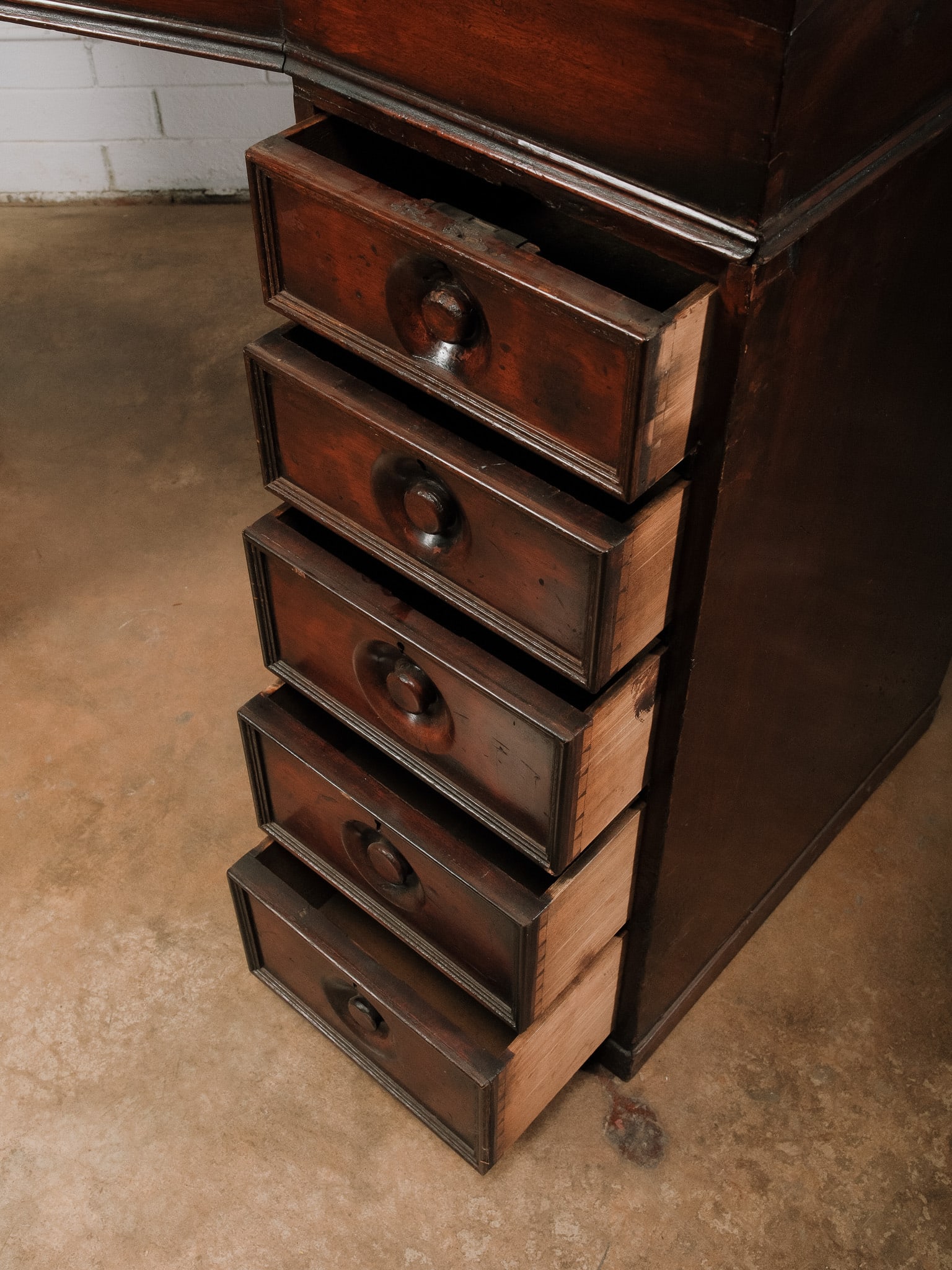 Large Slant-Front Library Writing Desk - 7