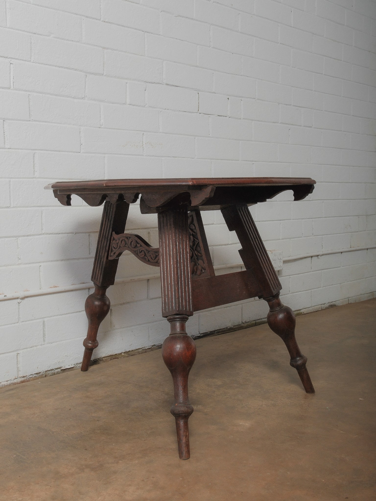 Oak Polygon Gateleg Table - 2