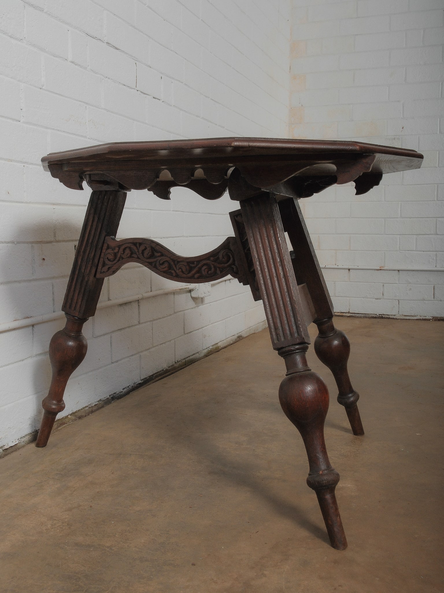 Oak Polygon Gateleg Table - 3