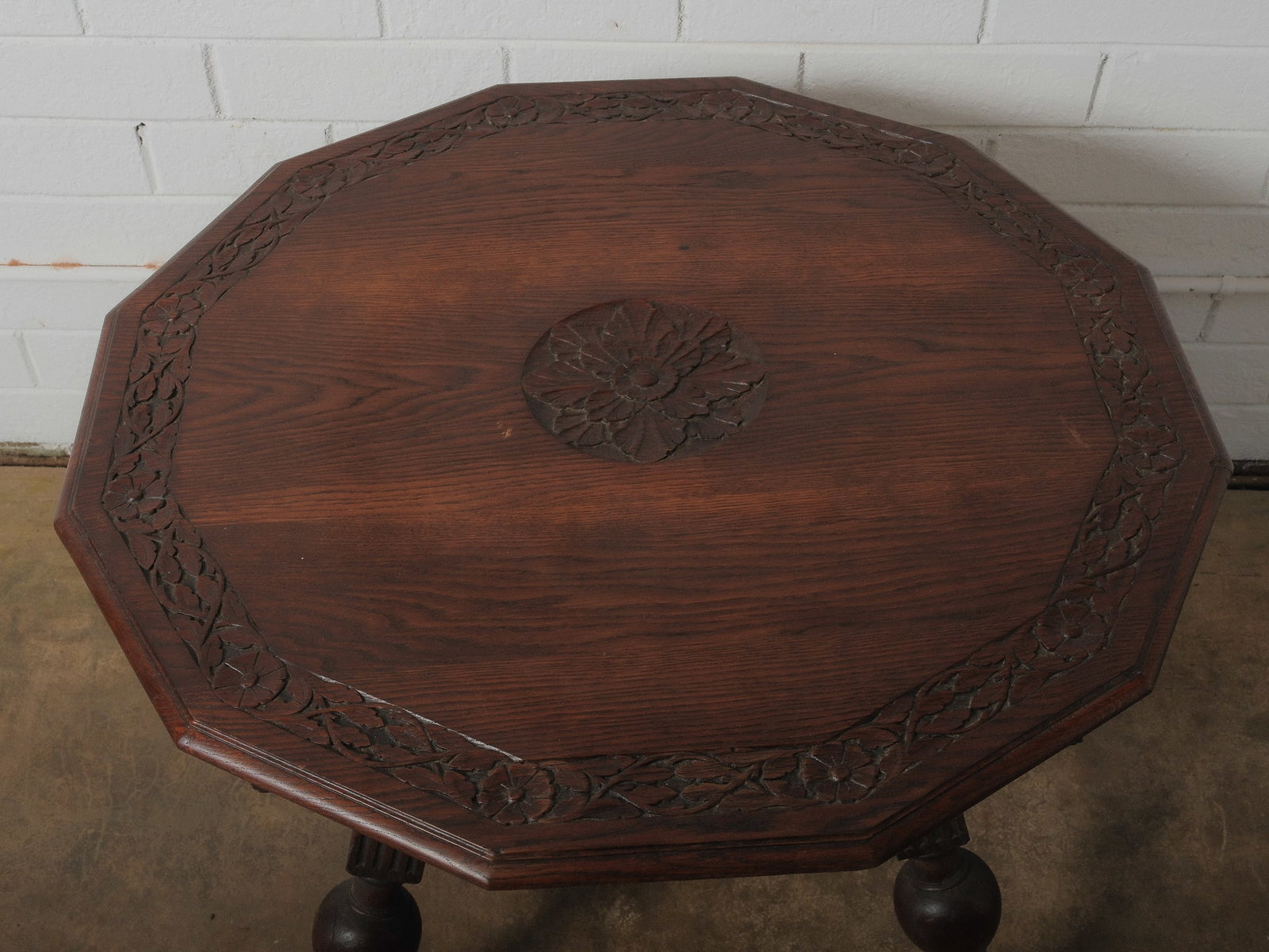 Oak Polygon Gateleg Table - 5