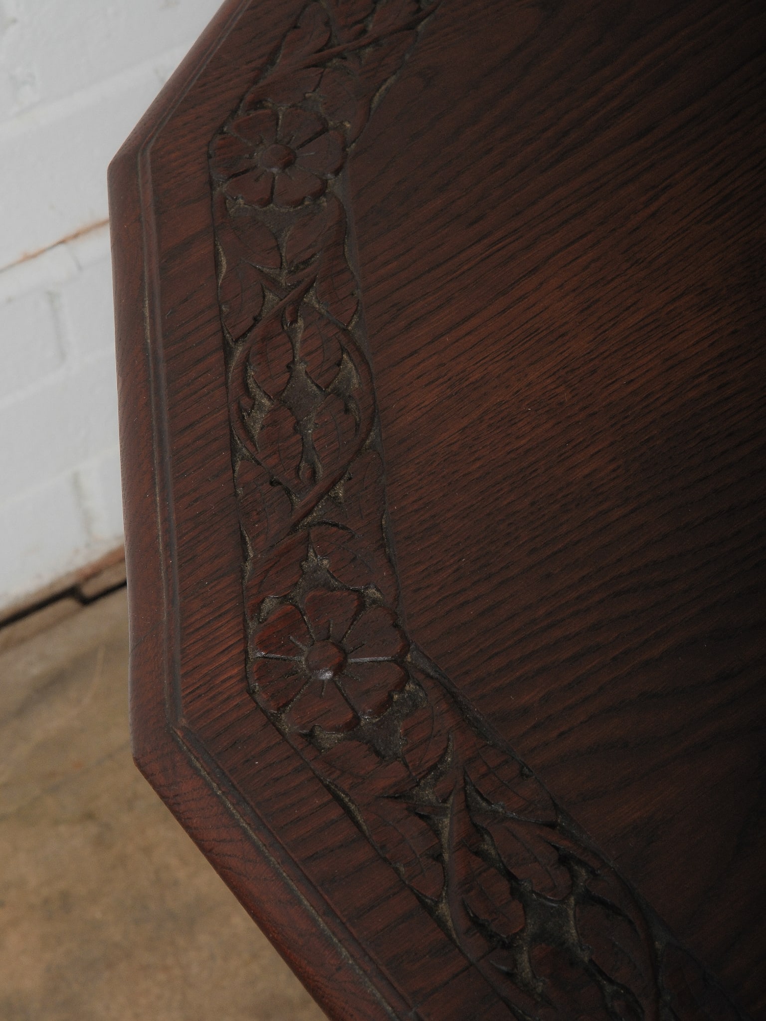 Oak Polygon Gateleg Table - 7