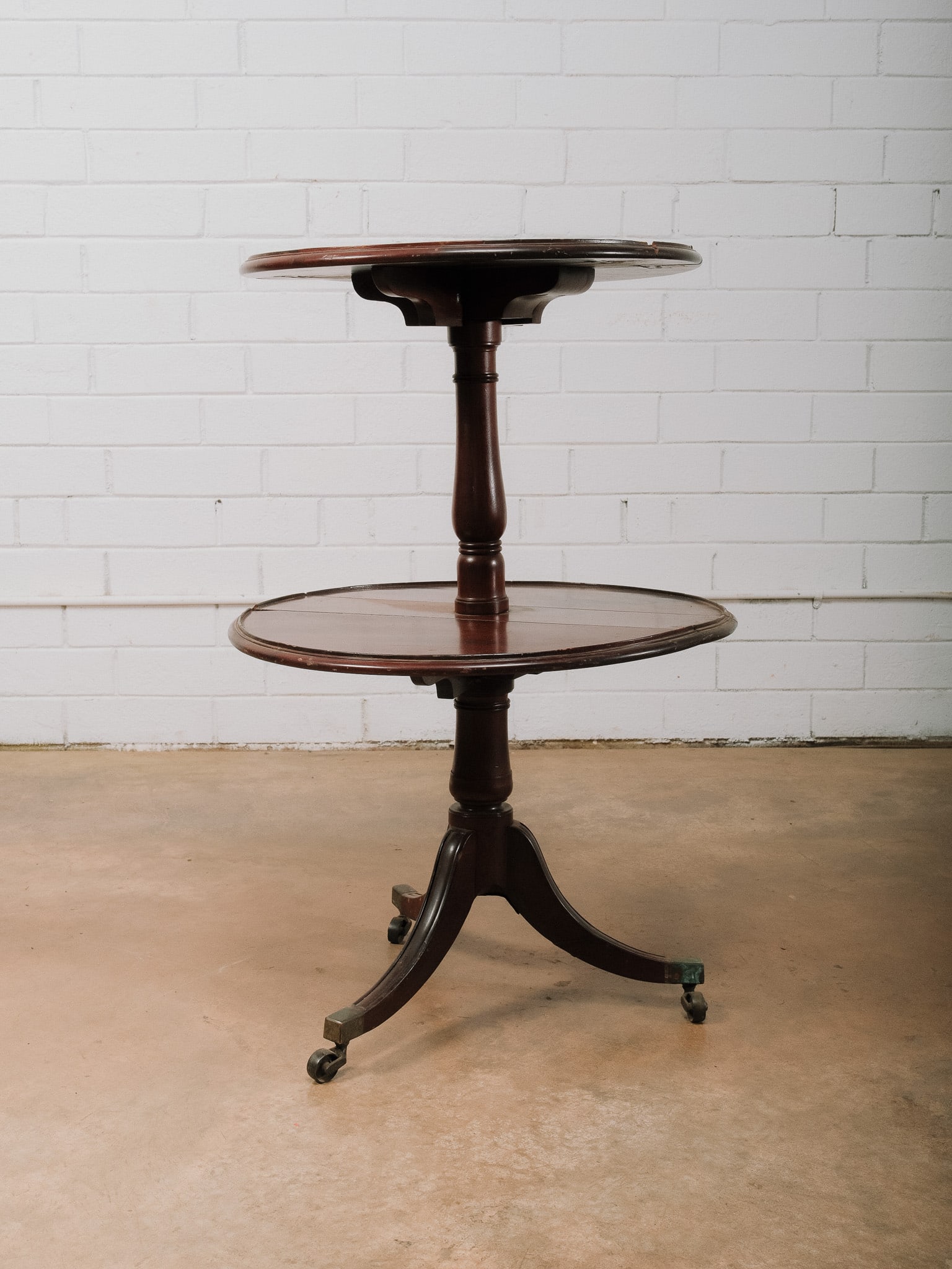 Two-Tier Mahogany Dumbwaiter Table (1 of 9)