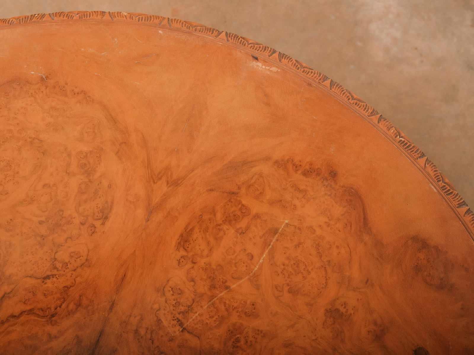 Carved Round Accent Table - 10