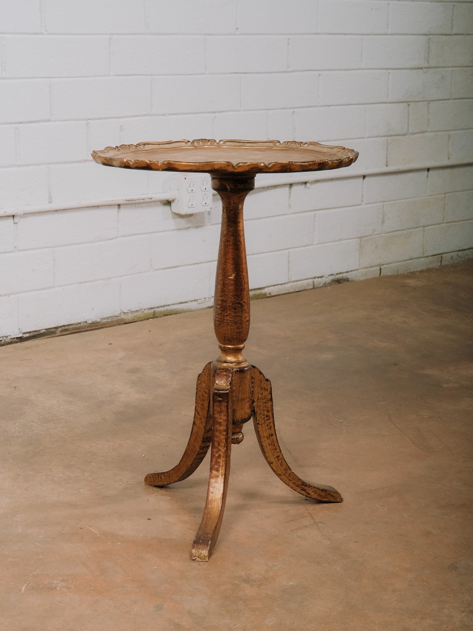 Florentine Style Round Painted Accent Table - 2