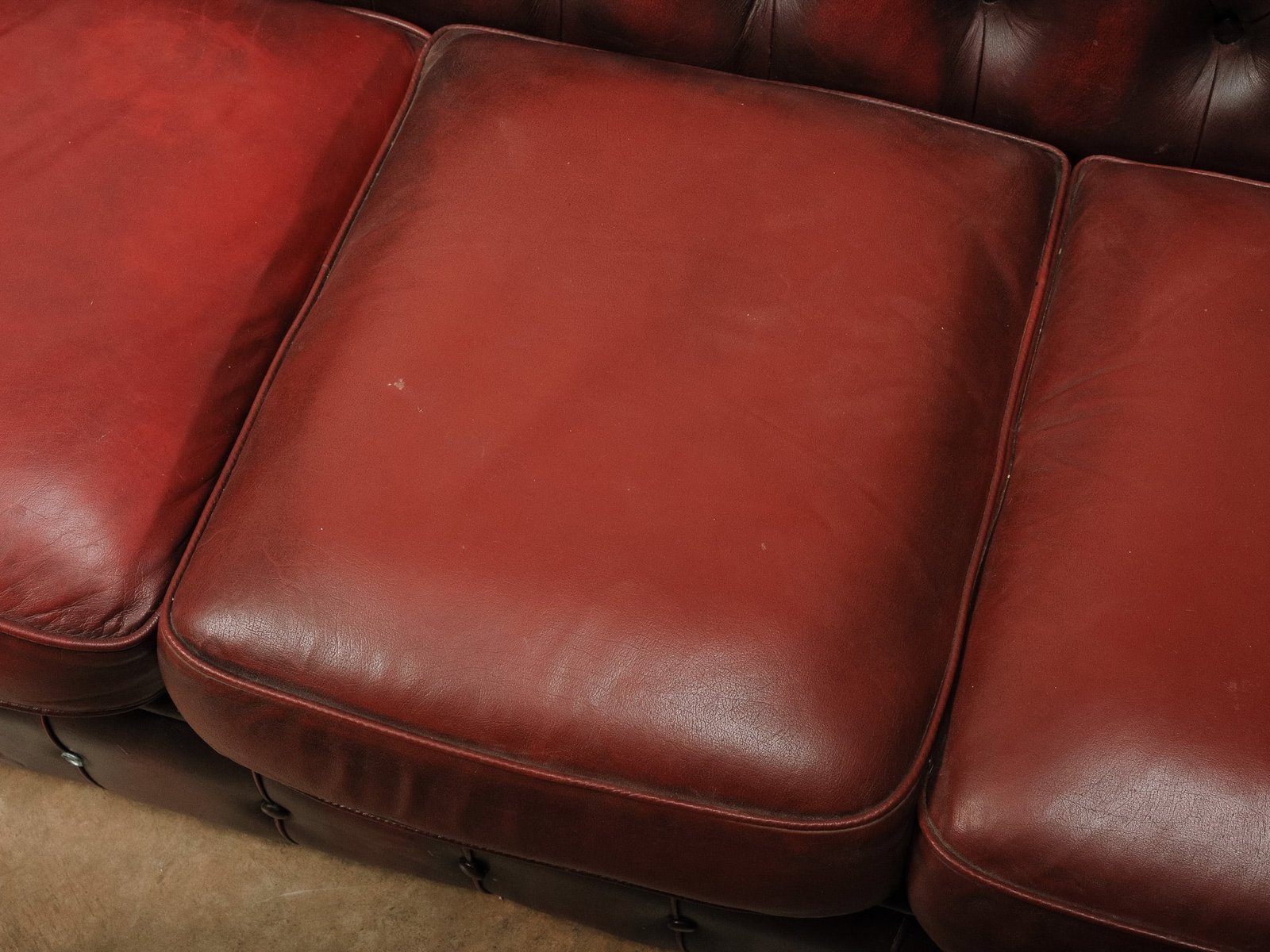 Chesterfield Leather Sofa - 14