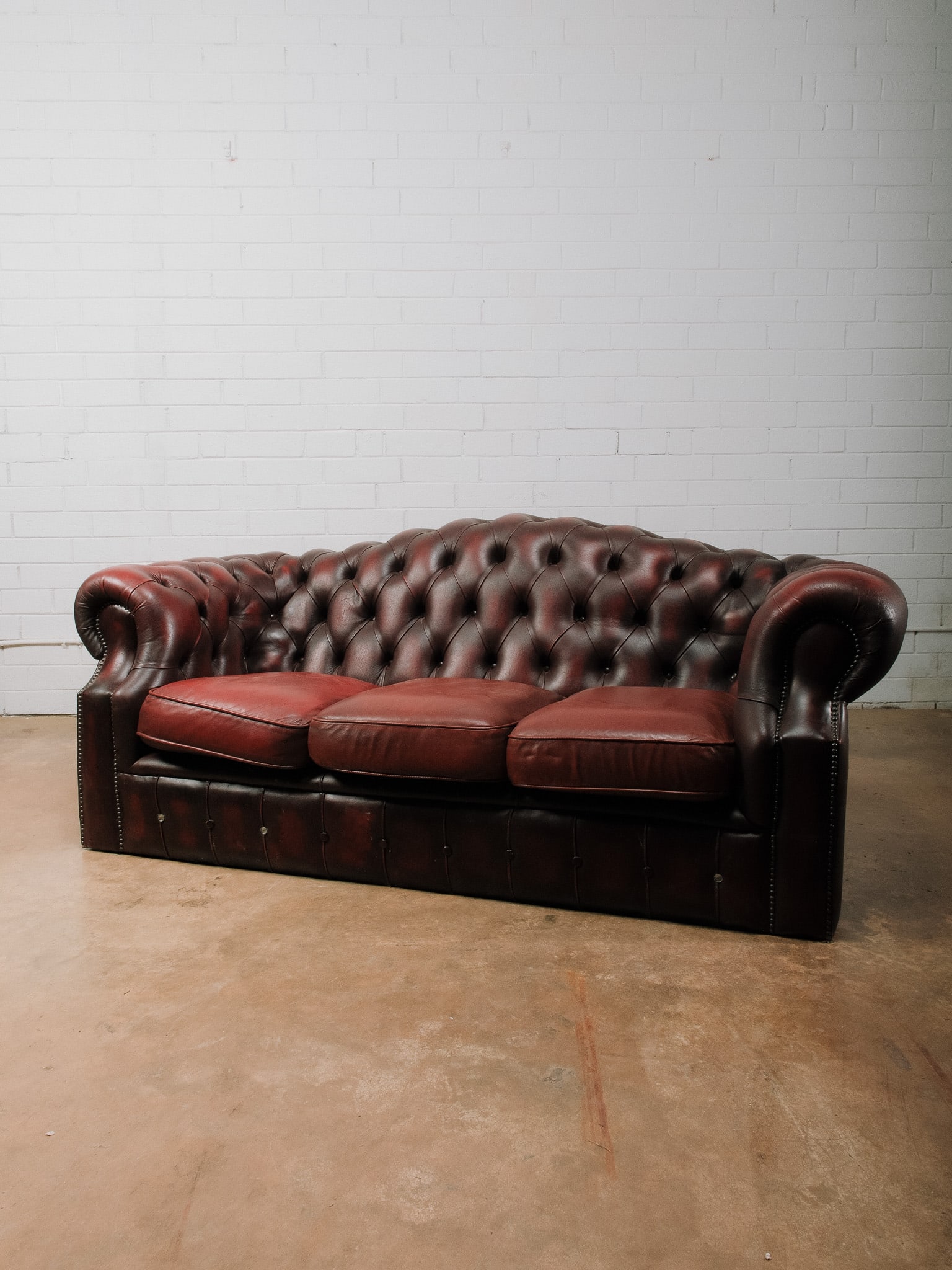Chesterfield Leather Sofa - 2