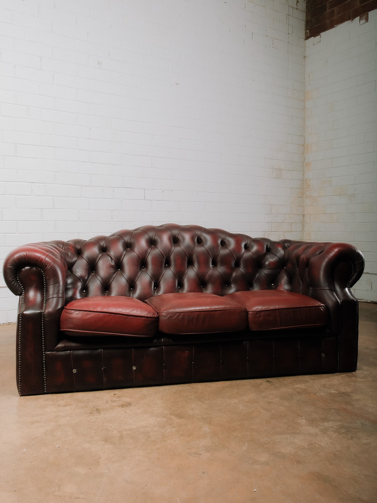 Chesterfield Leather Sofa - 3