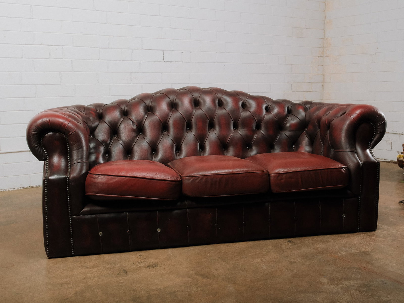 Chesterfield Leather Sofa - 4