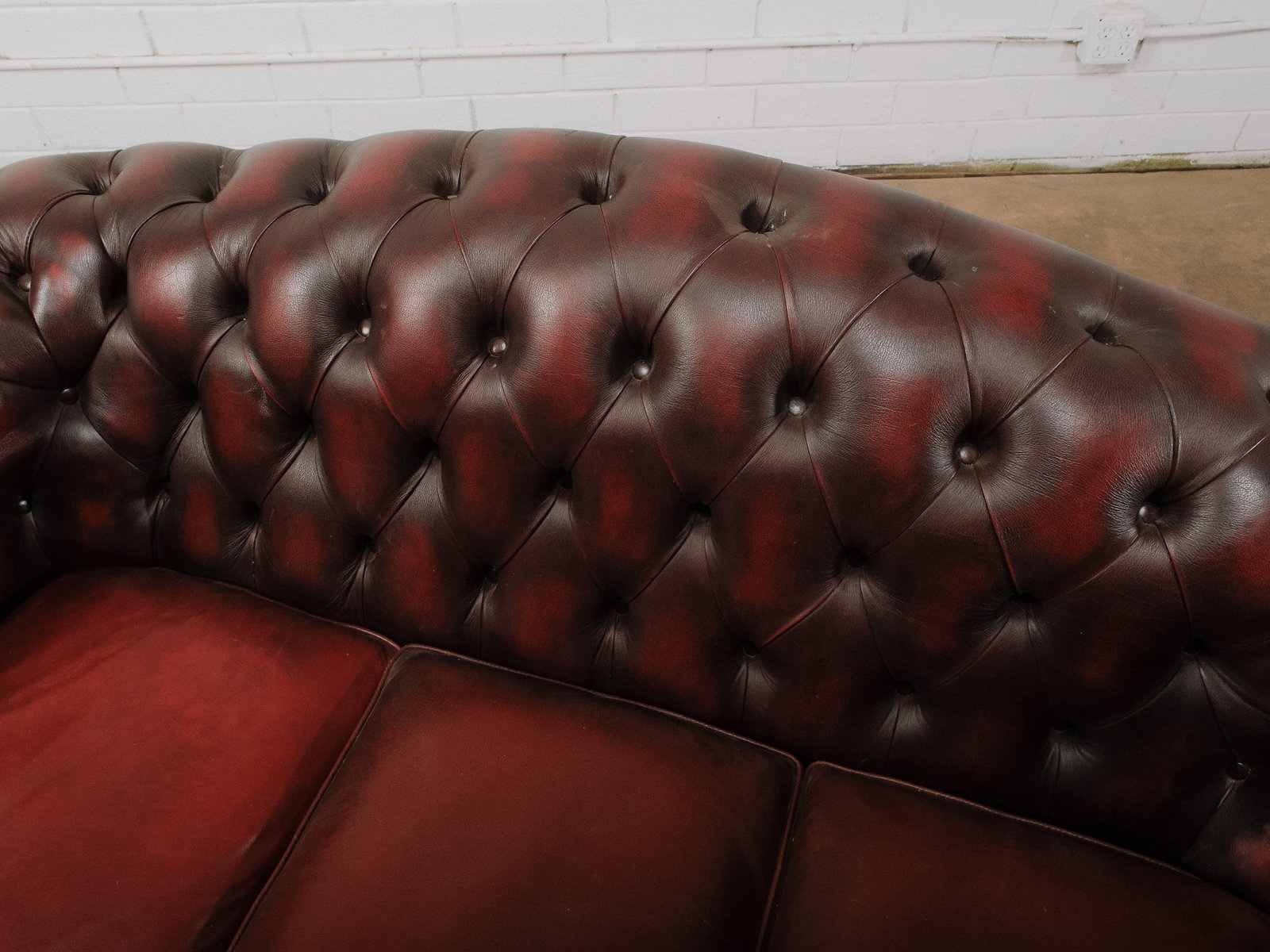 Chesterfield Leather Sofa - 8