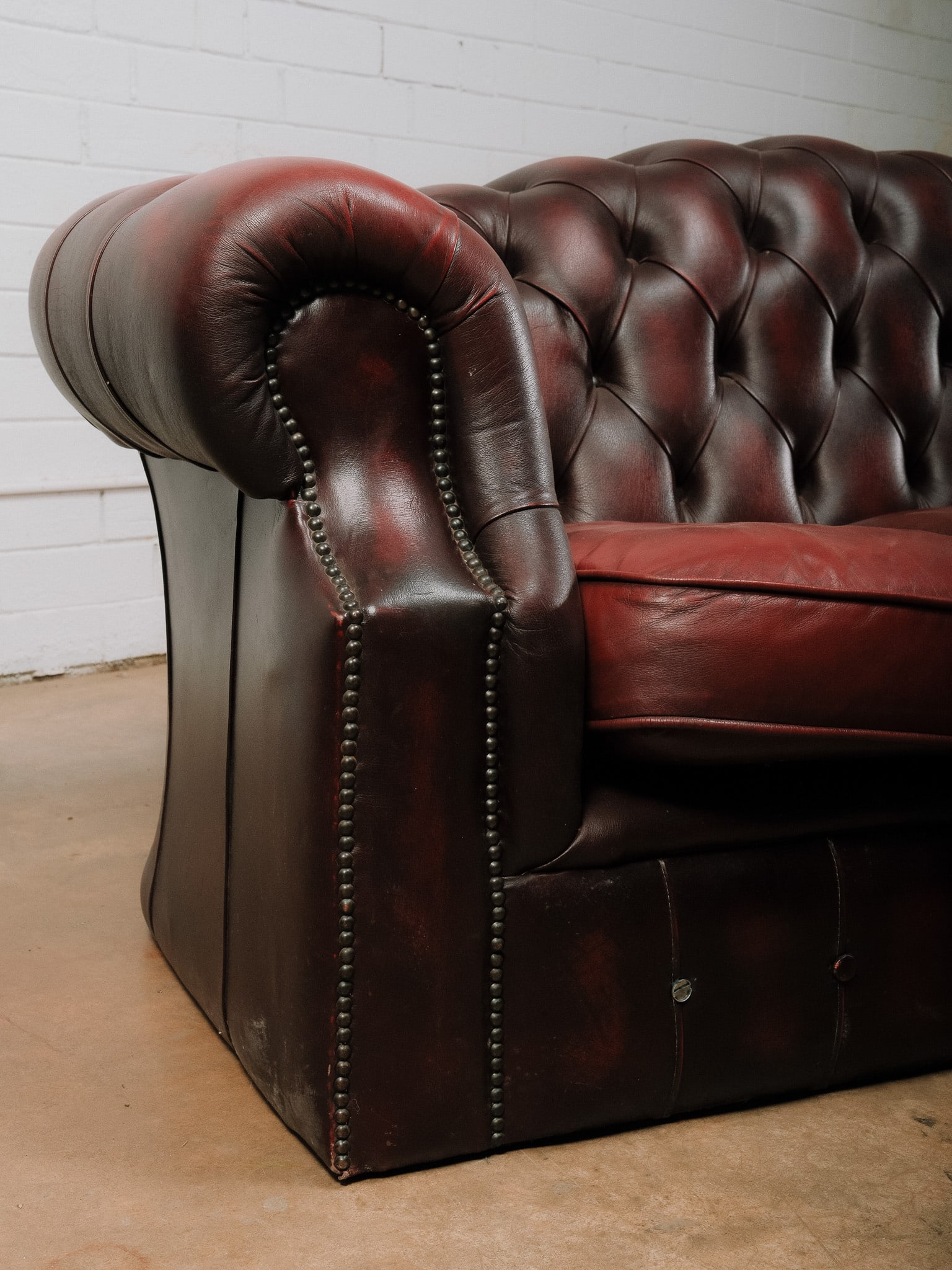 Chesterfield Leather Sofa - 9