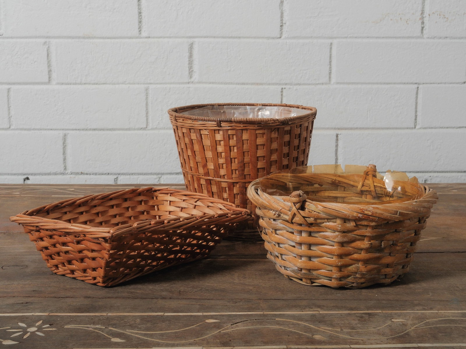 Group of 3 Wicker Baskets #1 (1 of 6)