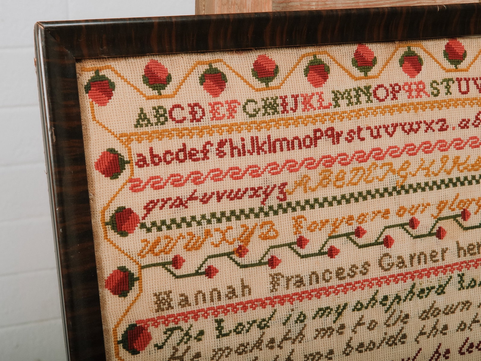 Framed Needlework Sampler - 3