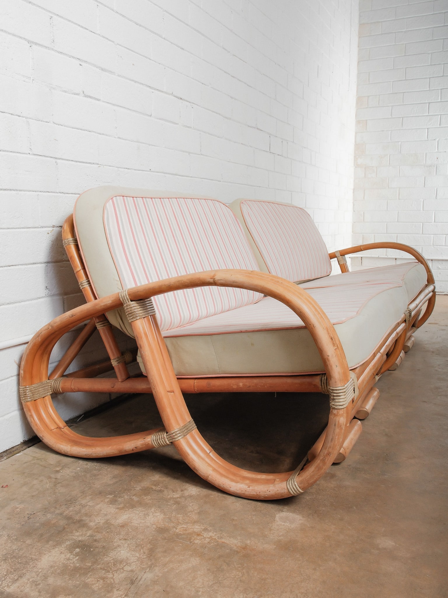 MCM Two-Piece Modular Rattan Sofa - 4